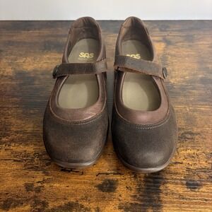 SAS Step Out Mary Jane Shoes Womens 8.5M Brown EZ Strap Tripad Comfort